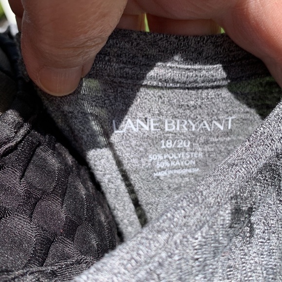 Lane Bryant 18/20 leopard print T-Shirt long line short sleeve heather grey - Picture 5 of 12